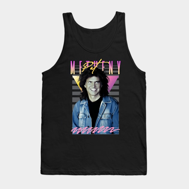 Pat Metheny Retro Style Fan Art Tank Top by Madesu Art